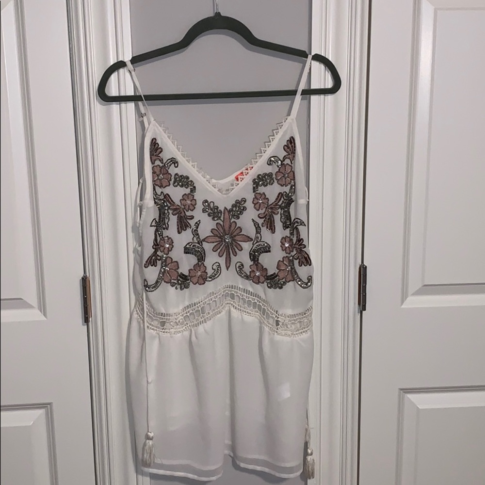 Beaded white dress